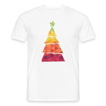 Christmas Tree - Weihnachtsbaum - Weihnachten - Men's T-Shirt - white - Front - AI Model Male 178 dark (178cm)