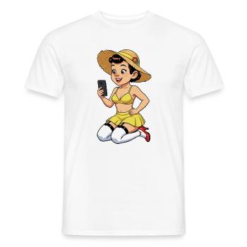 Cheerful influencer - Men's T-Shirt - white - Front - AI Model Male 178 dark (178cm)