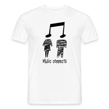 Music Musician Music Teacher Saying Gift Sheet Music - Men's T-Shirt - white - Front - AI Model Male 178 dark (178cm)