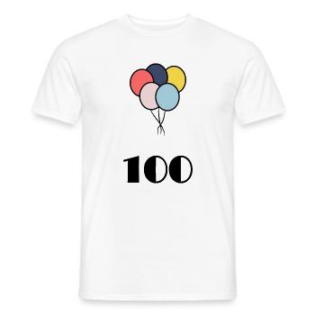 100. 100 JAHRE. 100-JÄHRIGES JUBILÄUM. GEBURTSTAG 100 - Männer T-Shirt - Weiß - Vorne - AI Model Male 178 dark (178cm)