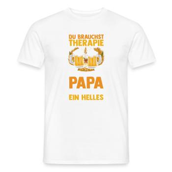 Bière, fête des pères, papa, papa - T-shirt homme - blanc - Devant - AI Model Male 178 dark (178cm)
