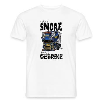 1477_i_dont_snore-M_TRUCK - Männer T-Shirt - Weiß - Vorne - AI Model Male 178 dark (178cm)