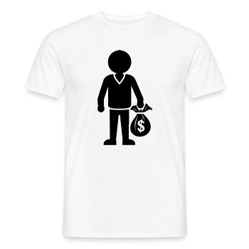 Geld Cash Hustle - Männer T-Shirt - Weiß - Vorne - AI Model Male 178 dark (178cm)