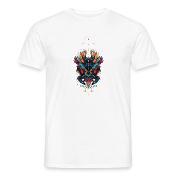 Farbwunder Schmetterlings Ornament - Männer T-Shirt - Weiß - Vorne - AI Model Male 178 dark (178cm)