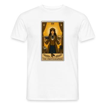 Photographer | Camera Profession Tarot - Men's T-Shirt - white - Front - AI Model Male 178 dark (178cm)