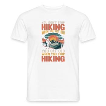 Randonnée sur sentier de montagne Randonnée en plein air Braconnage - T-shirt homme - blanc - Devant - AI Model Male 178 dark (178cm)