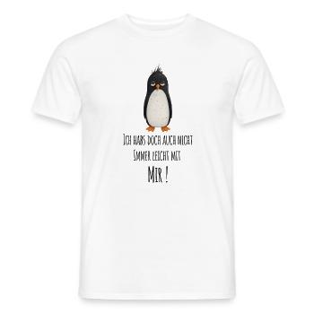  Ich Habs Doch Auch Nicht Immer Leicht Mit Mir - Männer T-Shirt - Weiß - Vorne - AI Model Male 178 dark (178cm)