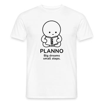 Plan – Grands Rêves | Motivation des petits pas - T-shirt homme - blanc - Devant - AI Model Male 178 dark (178cm)
