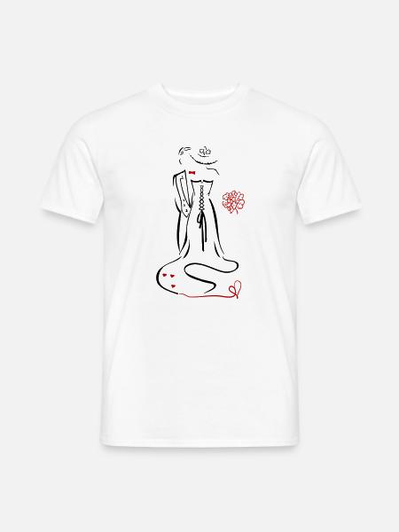 Hochzeit - Männer T-Shirt - Weiß