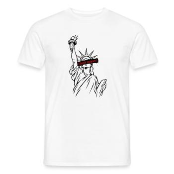 Freiheitsstatue – Liberté toujours! Punk Design - Männer T-Shirt - Weiß - Vorne - AI Model Male 178 dark (178cm)