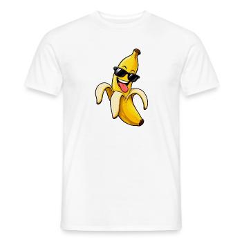Schicke Bananen-Schwarzbrille - Männer T-Shirt - Weiß - Vorne - AI Model Male 178 dark (178cm)