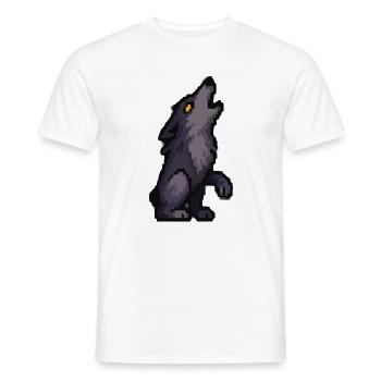Mondwolf-Silhouette in Dunkler Palette - Männer T-Shirt - Weiß - Vorne - AI Model Male 178 dark (178cm)