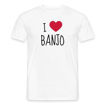 Banjo Banjoïste Musique Musicien Concert - T-shirt homme - blanc - Devant - AI Model Male 178 dark (178cm)