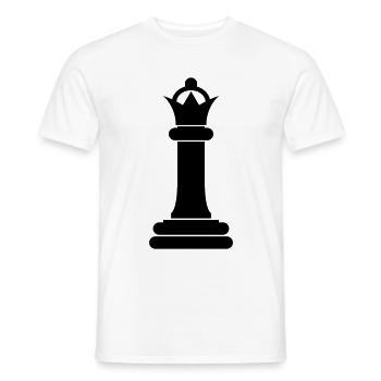 Schachfigur Königin - Männer T-Shirt - Weiß - Vorne - AI Model Male 178 dark (178cm)