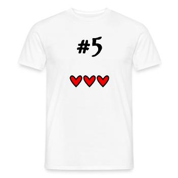 5. 5 YEARS. 5TH ANNIVERSARY. BIRTHDAY 5 YEARS. 5 - Men's T-Shirt - white - Front - AI Model Male 178 dark (178cm)