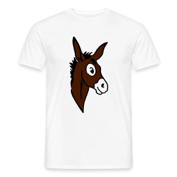Esel - Männer T-Shirt - Weiß - Vorne - AI Model Male 178 dark (178cm)