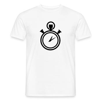 Uhr - Männer T-Shirt - Weiß - Vorne - AI Model Male 178 dark (178cm)