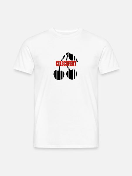 schwarze Kirschen zum Kirschfest - Männer T-Shirt - Weiß