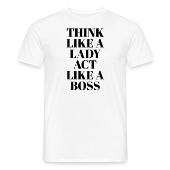 Pensez comme une dame - T-shirt homme - blanc - Devant - AI Model Male 178 dark (178cm)
