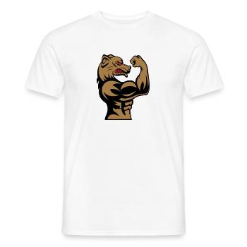 strong dog 002 - Männer T-Shirt - Weiß - Vorne - AI Model Male 178 dark (178cm)