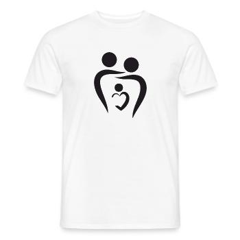 Familie Kind Mama Papa - Männer T-Shirt - Weiß - Vorne - AI Model Male 178 dark (178cm)