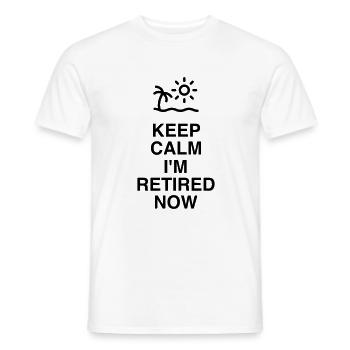 Retirement Retired Ruhestand Retraite Retraitée - Men's T-Shirt - white - Front - AI Model Male 178 dark (178cm)