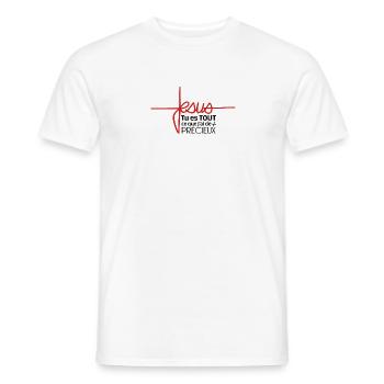 Jesus: Tu es Tout ce que j'ai de précieux - T-shirt homme - blanc - Devant - AI Model Male 178 dark (178cm)