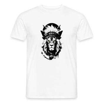 Tribal Lion - T-shirt homme - blanc - Devant - AI Model Male 178 dark (178cm)