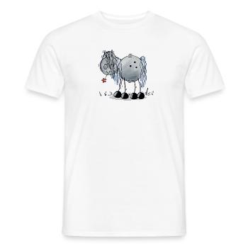 Cheval avec des fleurs - T-shirt homme - blanc - Devant - AI Model Male 178 dark (178cm)