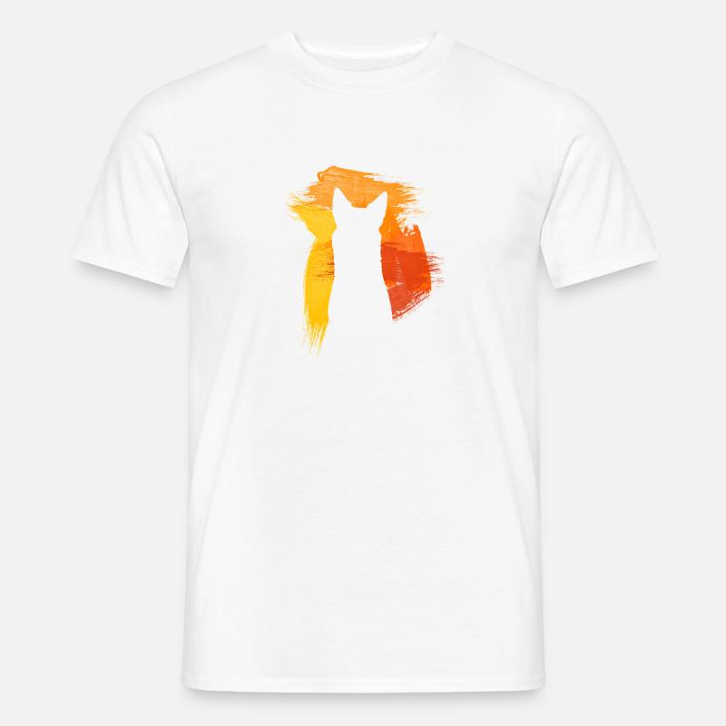 Kelpie-Schattenbild - Männer T-Shirt - Weiß