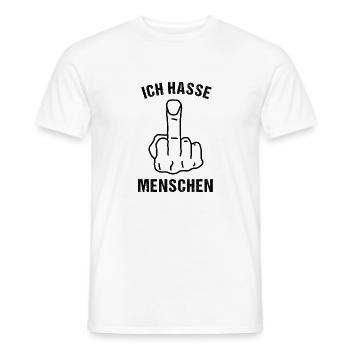 Ich hasse Menschen - Männer T-Shirt - Weiß - Vorne - AI Model Male 178 dark (178cm)