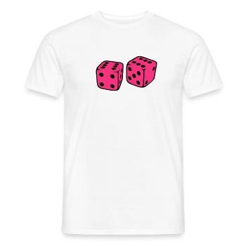 Dice - Men's T-Shirt - white - Front - AI Model Male 178 dark (178cm)