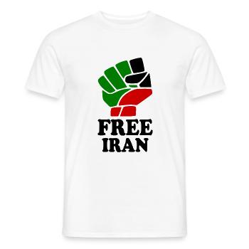 Free iran - Männer T-Shirt - Weiß - Vorne - AI Model Male 178 dark (178cm)