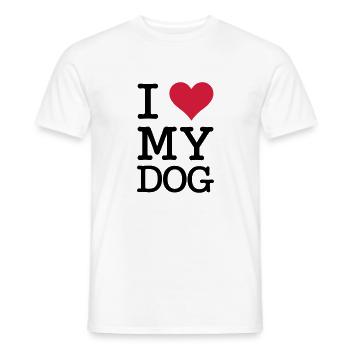 I Love My Dog - T-shirt homme - blanc - Devant - AI Model Male 178 dark (178cm)
