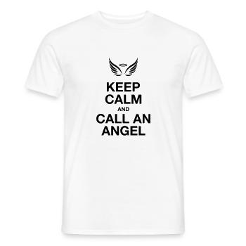 Call an Angel - Men's T-Shirt - white - Front - AI Model Male 178 dark (178cm)