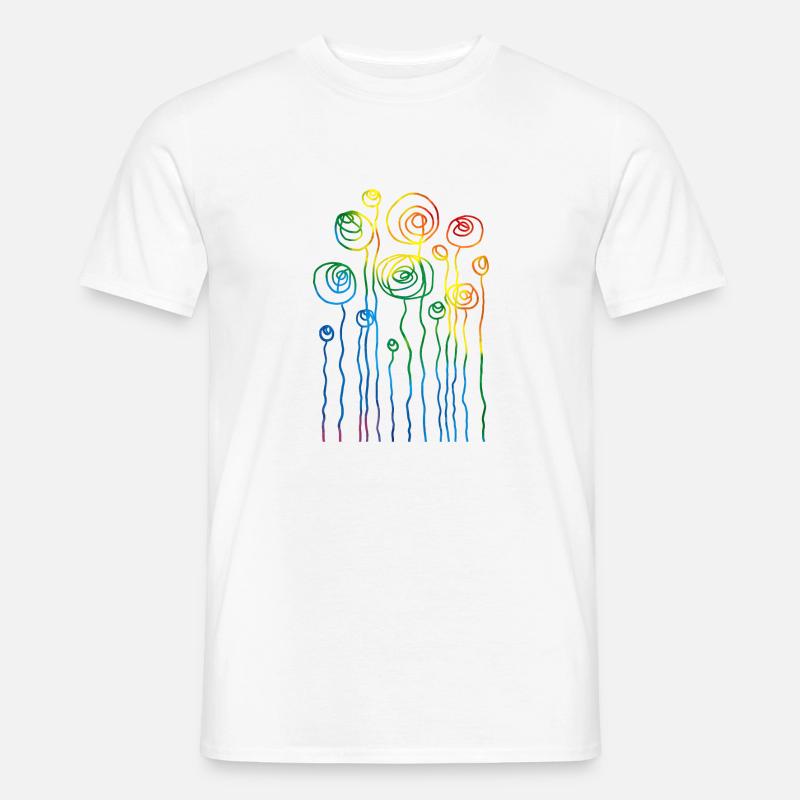 Blumen - Männer T-Shirt - Weiß