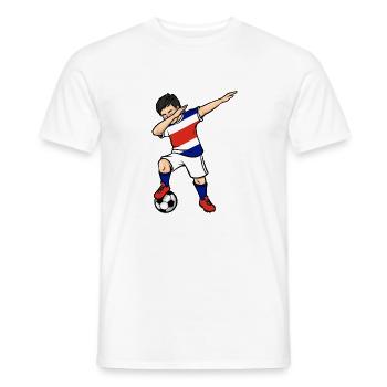 Dabbing Soccer Player Boys Costa Rica Soccer - Men's T-Shirt - white - Front - AI Model Male 178 dark (178cm)