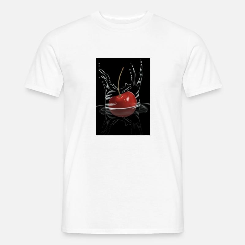 Kirsche - Männer T-Shirt - Weiß