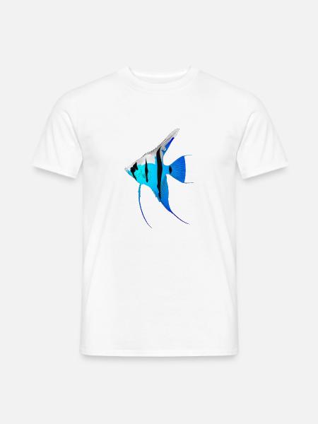 scalare fish, Skalar fisch süßwasser aquarium - Männer T-Shirt - Weiß