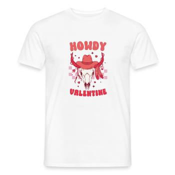 Howdy Valentine - Männer T-Shirt - Weiß - Vorne - AI Model Male 178 dark (178cm)
