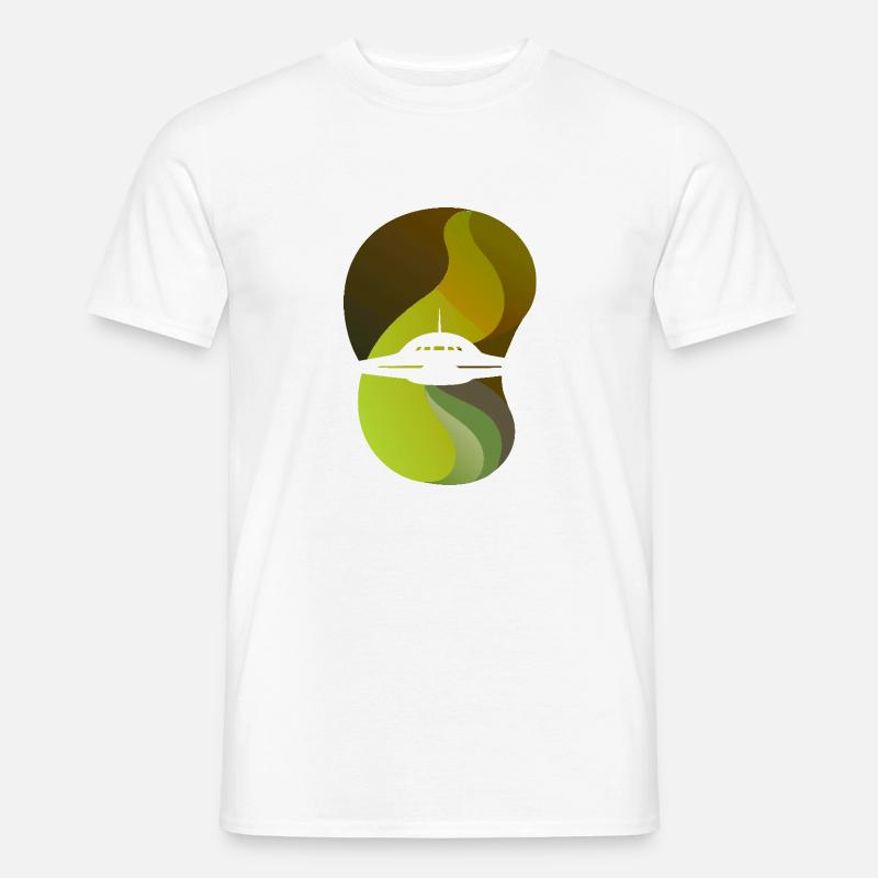 Mars Ufo Raumschiff - Männer T-Shirt - Weiß