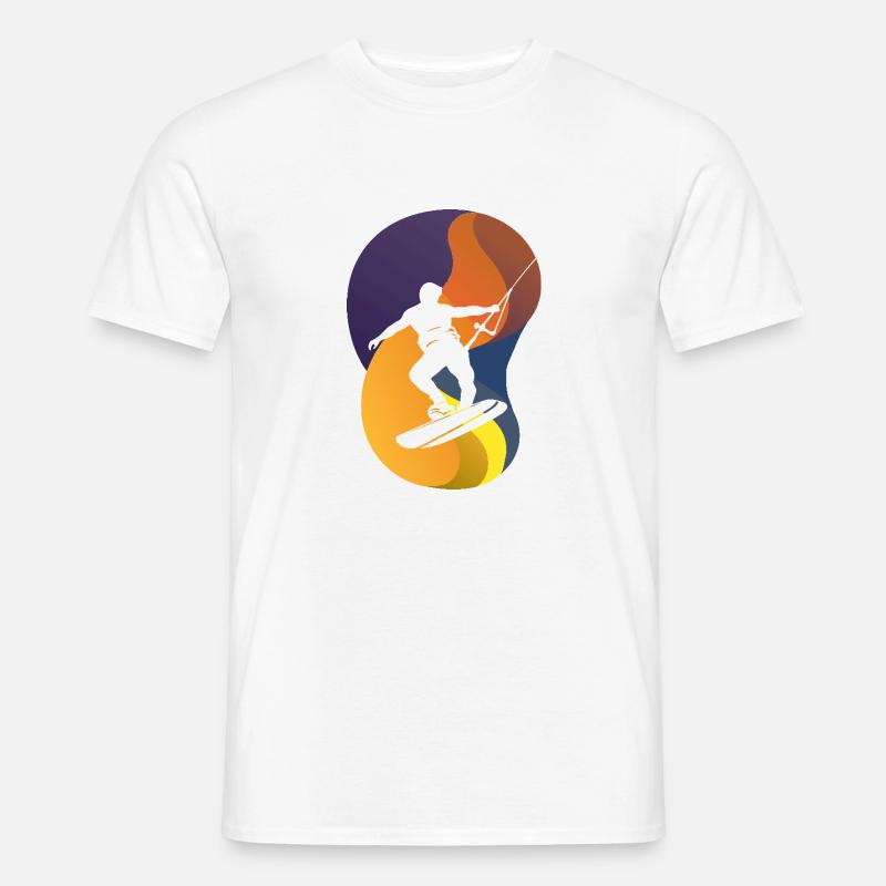 Wakeboard Wakeboarder - Männer T-Shirt - Weiß