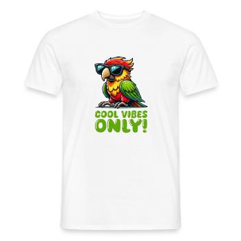 papagei sonnenbrille comic - Männer T-Shirt - Weiß - Vorne - AI Model Male 178 dark (178cm)