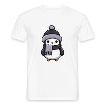 Penguin Winter Animal Baby Comic - Men's T-Shirt - white - Front - AI Model Male 178 dark (178cm)