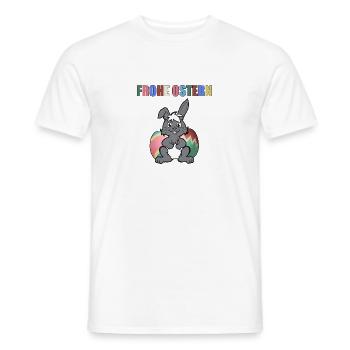 FROHE OSTERN - Männer T-Shirt - Weiß - Vorne - AI Model Male 178 dark (178cm)