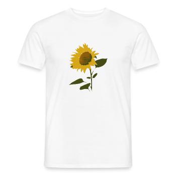tournesol - T-shirt homme - blanc - Devant - AI Model Male 178 dark (178cm)