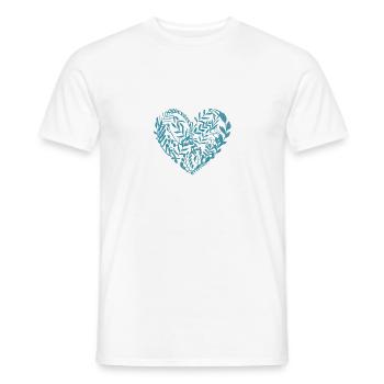 Customizable Heart Blue - Men's T-Shirt - white - Front - AI Model Male 178 dark (178cm)