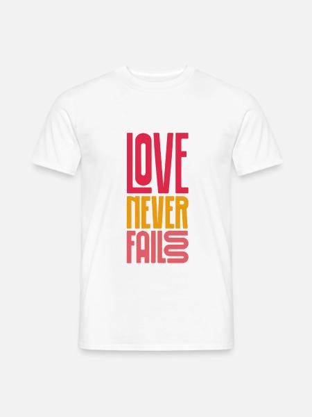 love never fails - Men's T-Shirt - white