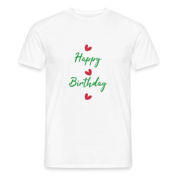 ALLES GUTE ZUM GEBURTSTAG!. ALLES GUTE ZUM GEBURTSTAG!. JAHRESTAG. - Männer T-Shirt - Weiß - Vorne - AI Model Male 178 dark (178cm)