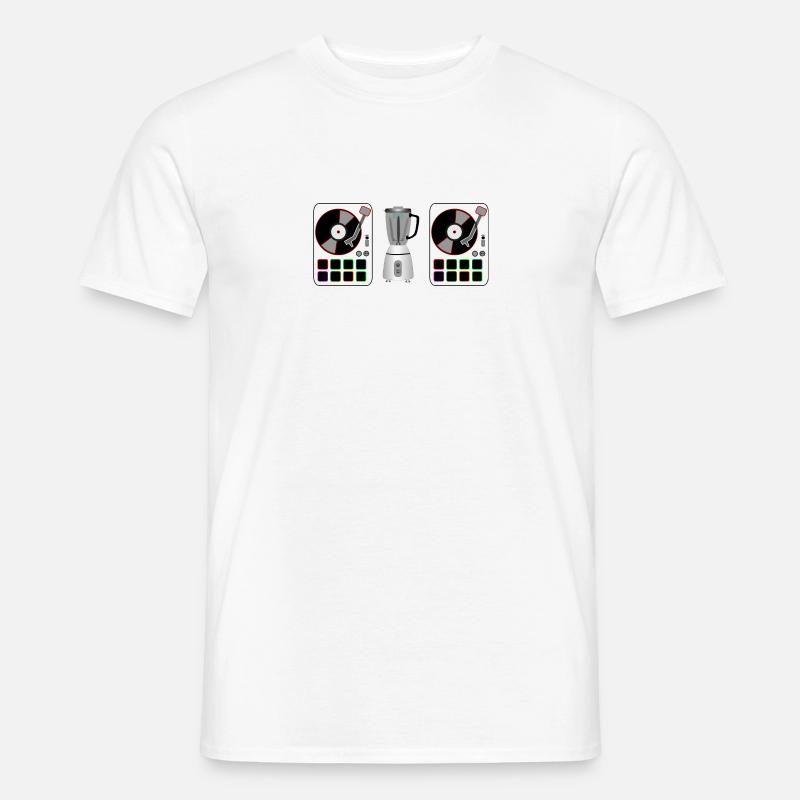 DJ Controller mit Mixer - Männer T-Shirt - Weiß